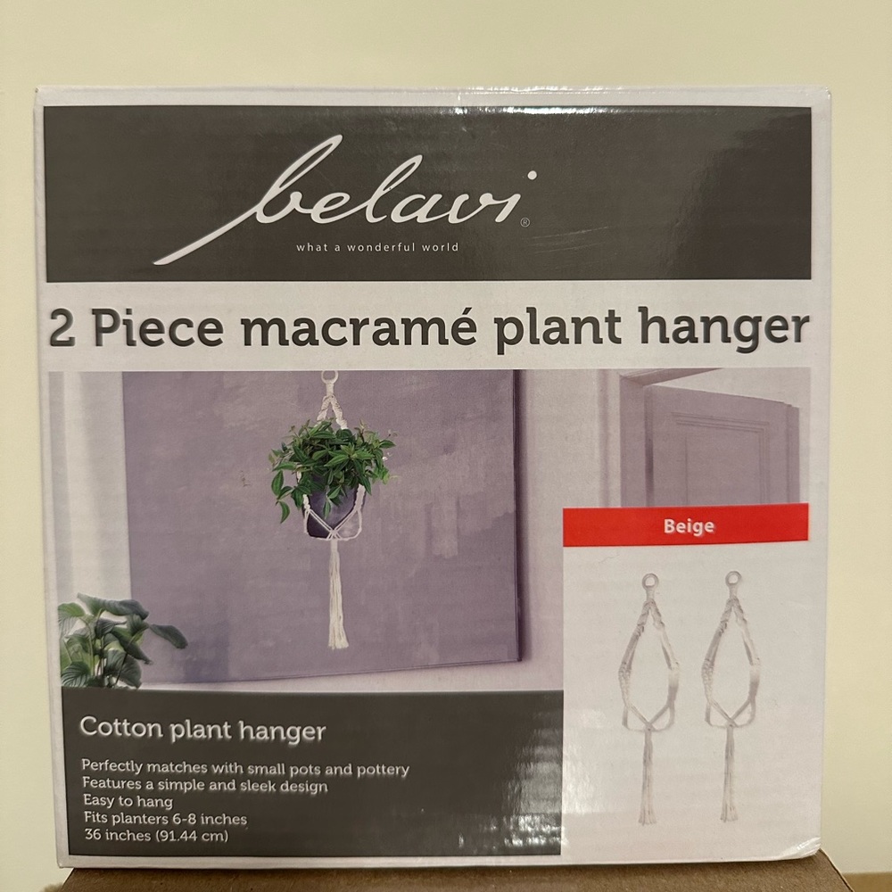 2 piece Macrame Plant Hanger
